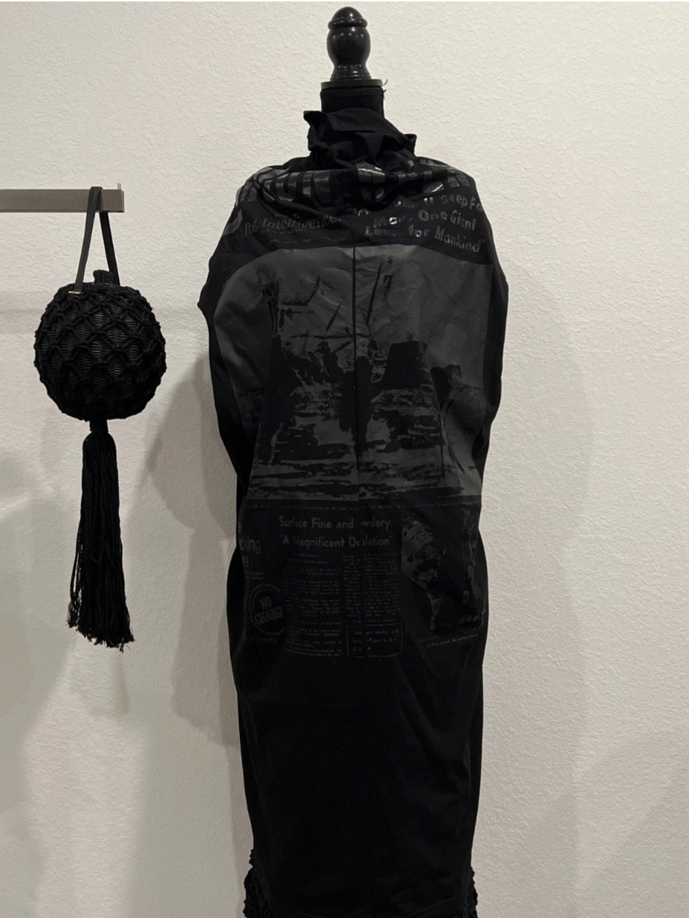 Graphic Black Midi Dress - Women